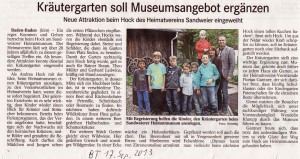 Zeitungsbericht-BT-17-Sep-2013-von-der-Einweihung-Kr Utergarten-Hock-2013-300x159 in 