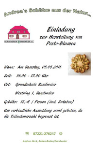 Einladung-Mai-2018-Pestoblumen-202x300 in Einladung zur Herstellung von Pesto-Blumen
